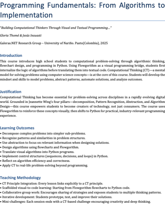 Syllabus overview screenshot
